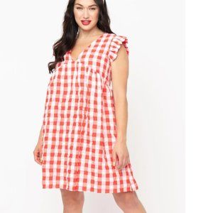 Unique Vintage Small Red & White Gingham Summer Dress